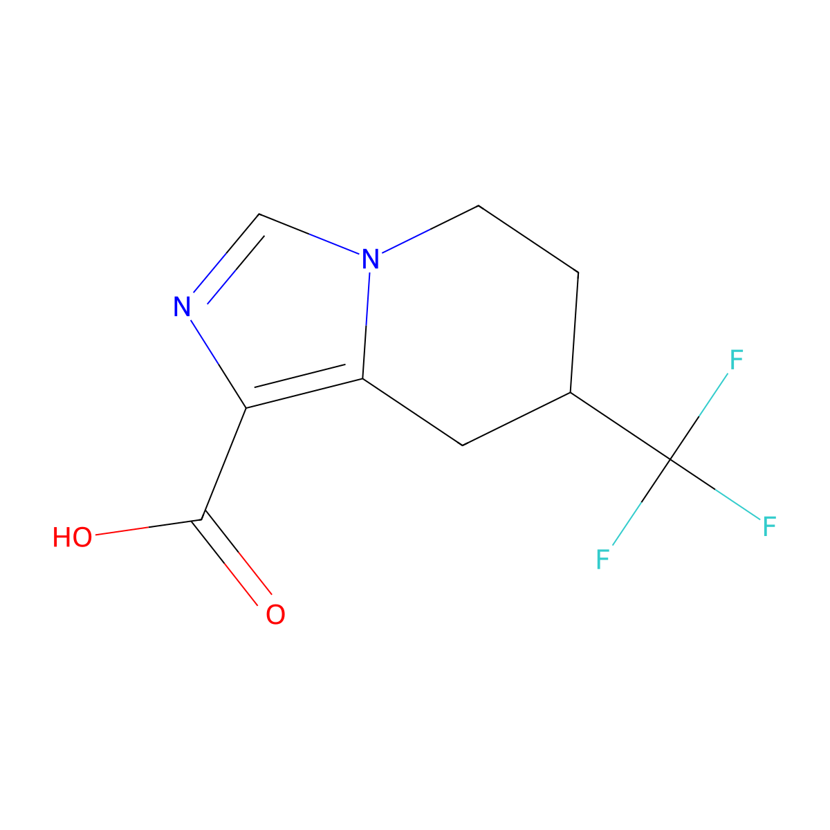 7-(Trifluoromethyl)-5,6,7,8-tetrahydroimidazo[1,5-A]pyridine-1-carboxylic acid molecular structure, CAS 2102411-04-9
