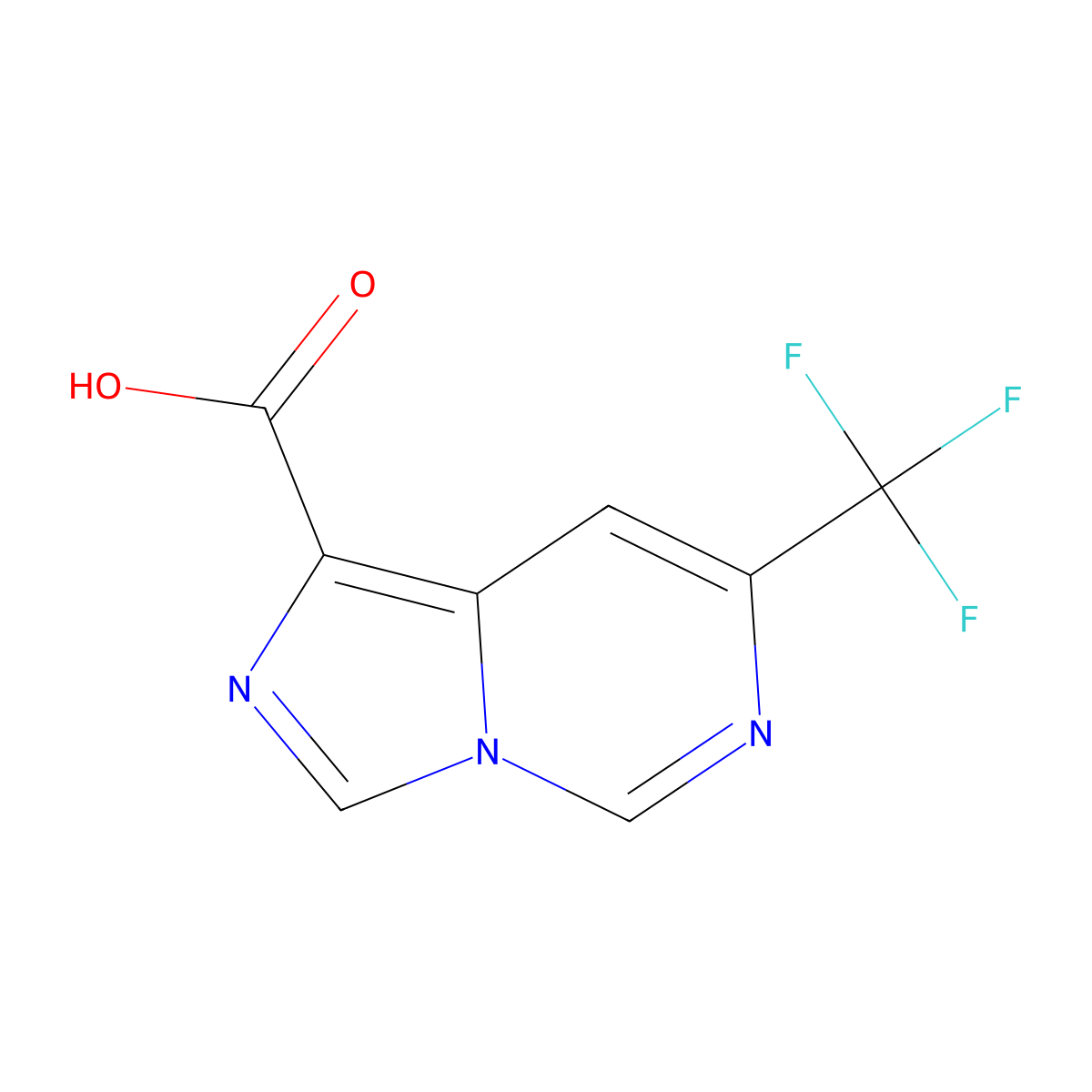 7-(Trifluoromethyl)imidazo[1,5-C]pyrimidine-1-carboxylic acid molecular structure, CAS 2102411-10-7