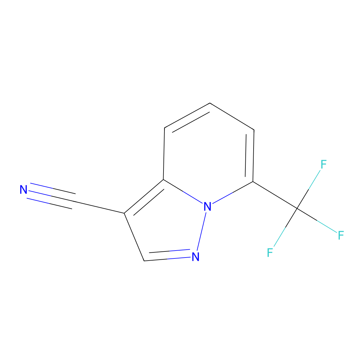 7-(Trifluoromethyl)pyrazolo[1,5-A]pyridine-3-carbonitrile molecular structure, CAS 2102411-11-8