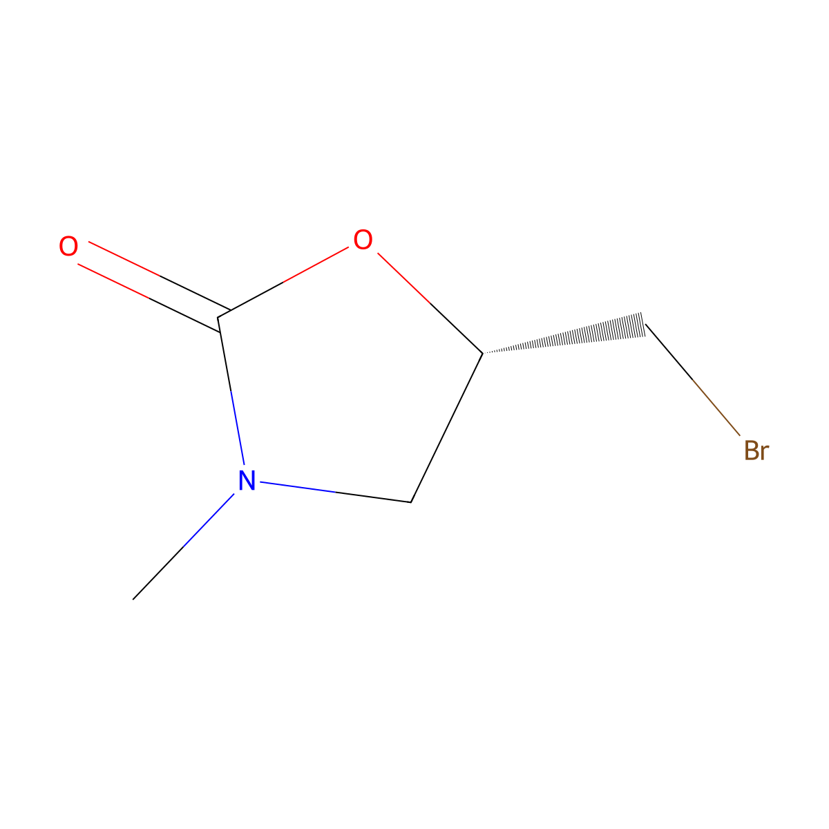 (S)-5-Bromomethyl-3-Methyl-Oxazolidin-2-One molecular structure, CAS 2102411-12-9