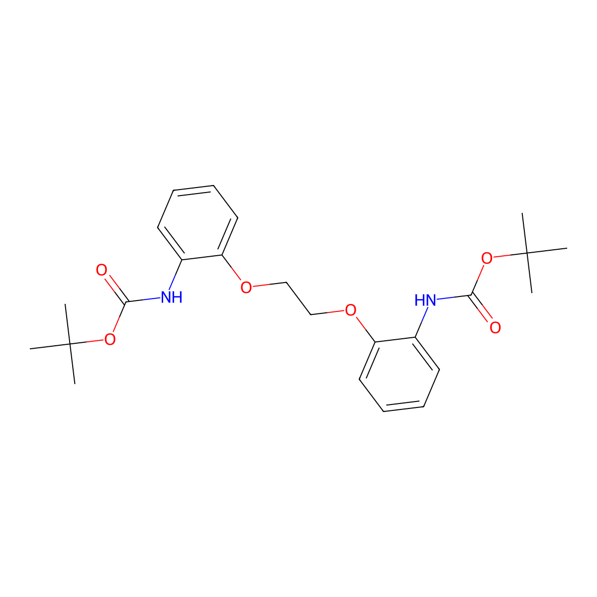 Di-tert-butyl ((ethane-1,2-diylbis(oxy))bis(2,1-phenylene))dicarbamate molecular structure, CAS 2102411-28-7