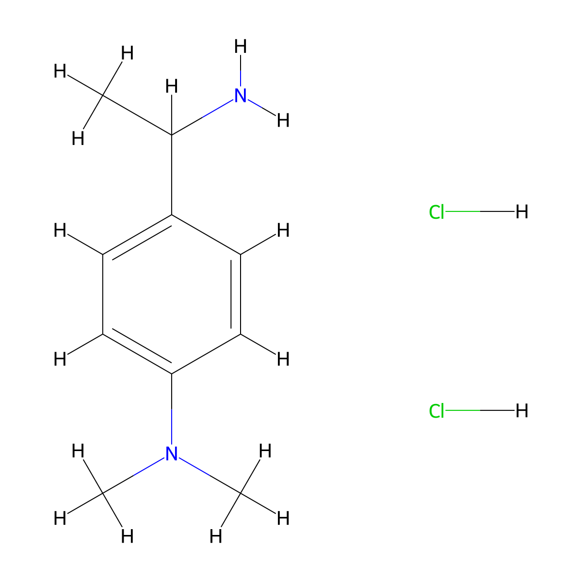 4-(1-Aminoethyl)-N,N-dimethylaniline dihydrochloride molecular structure, CAS 2102411-39-0