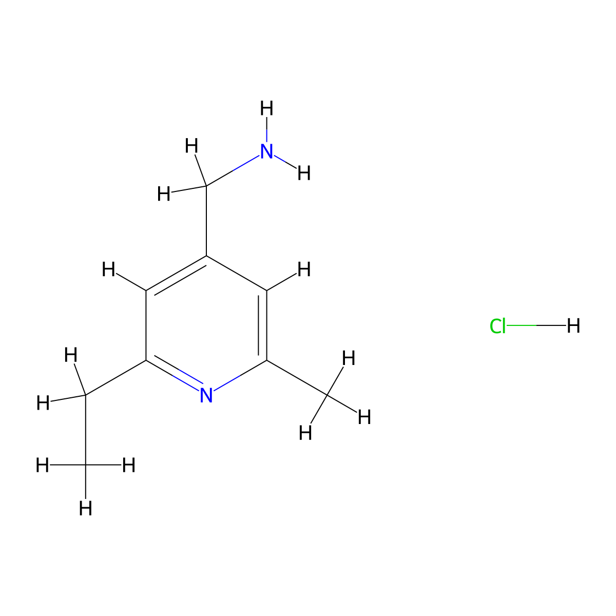 (2-Ethyl-6-methylpyridin-4-YL)methanamine hcl molecular structure, CAS 2102411-68-5