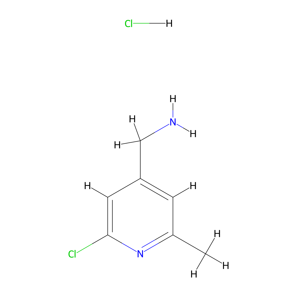 (2-Chloro-6-methylpyridin-4-YL)methanamine hcl molecular structure, CAS 2102411-77-6