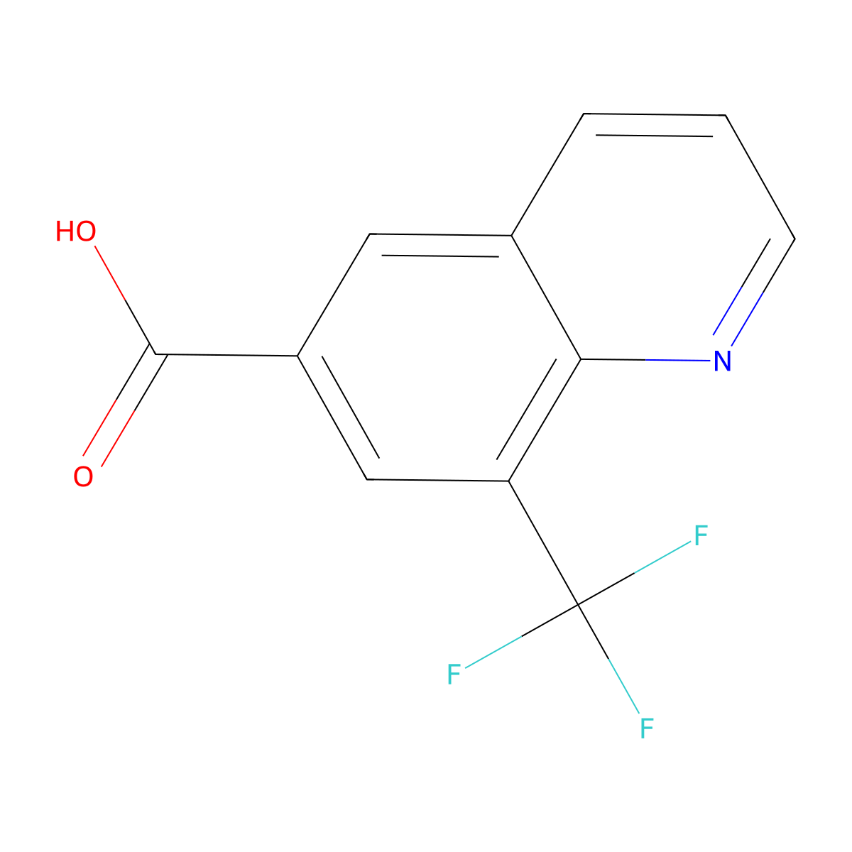 8-(Trifluoromethyl)quinoline-6-carboxylic acid molecular structure, CAS 2102411-83-4