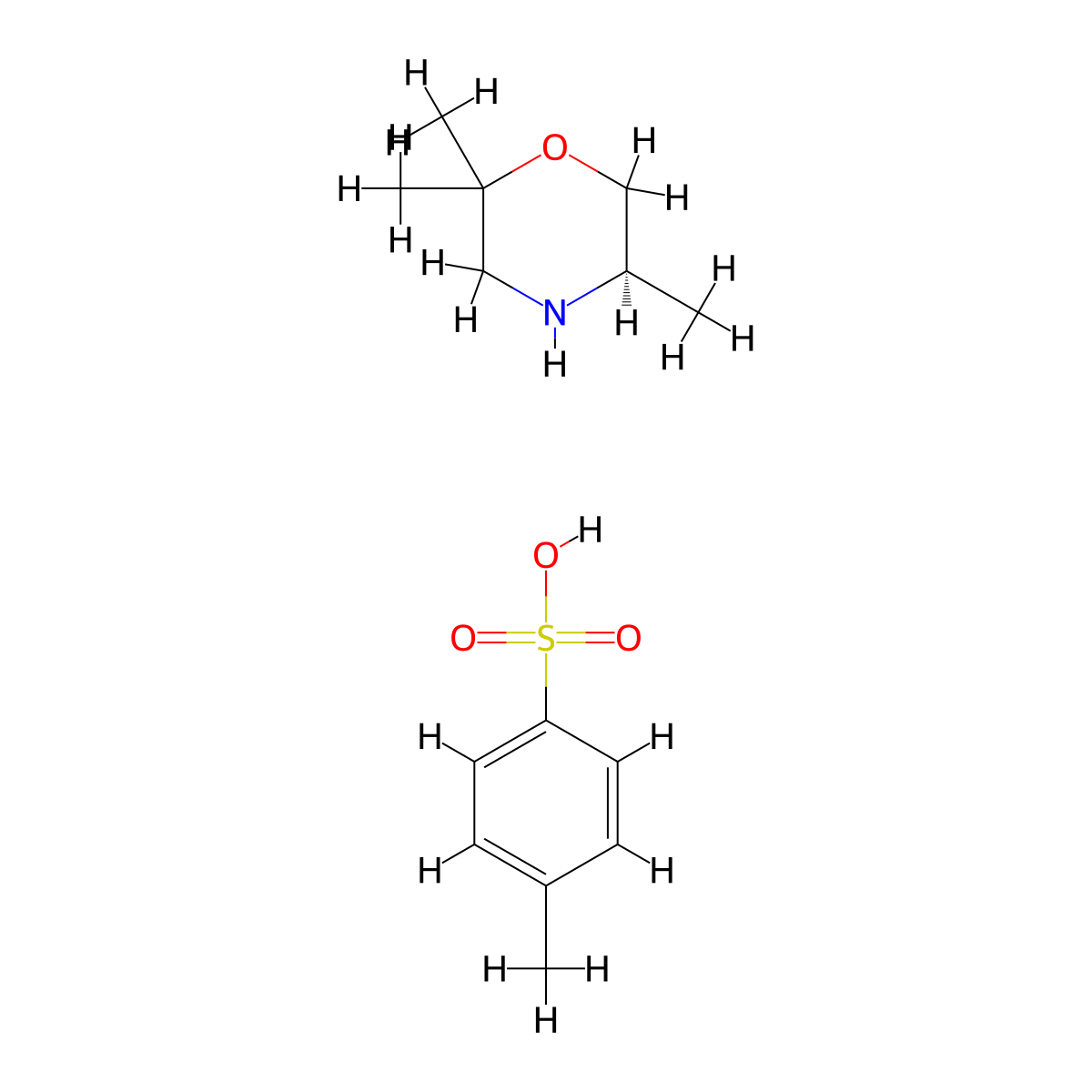 (R)-2,2,5-trimethylmorpholine 4-methylbenzenesulfonate molecular structure, CAS 2102411-91-4