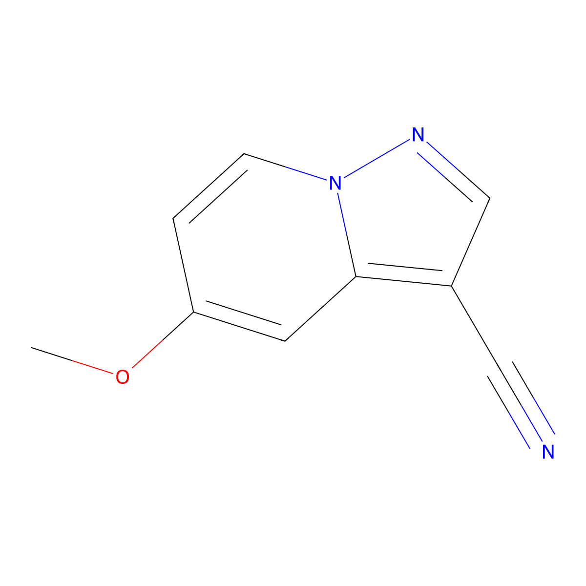 5-Methoxypyrazolo[1,5-A]pyridine-3-carbonitrile molecular structure, CAS 2102412-03-1