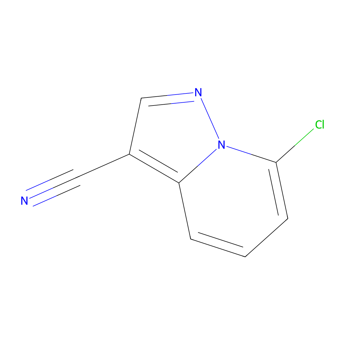 7-Chloropyrazolo[1,5-A]pyridine-3-carbonitrile molecular structure, CAS 2102412-12-2