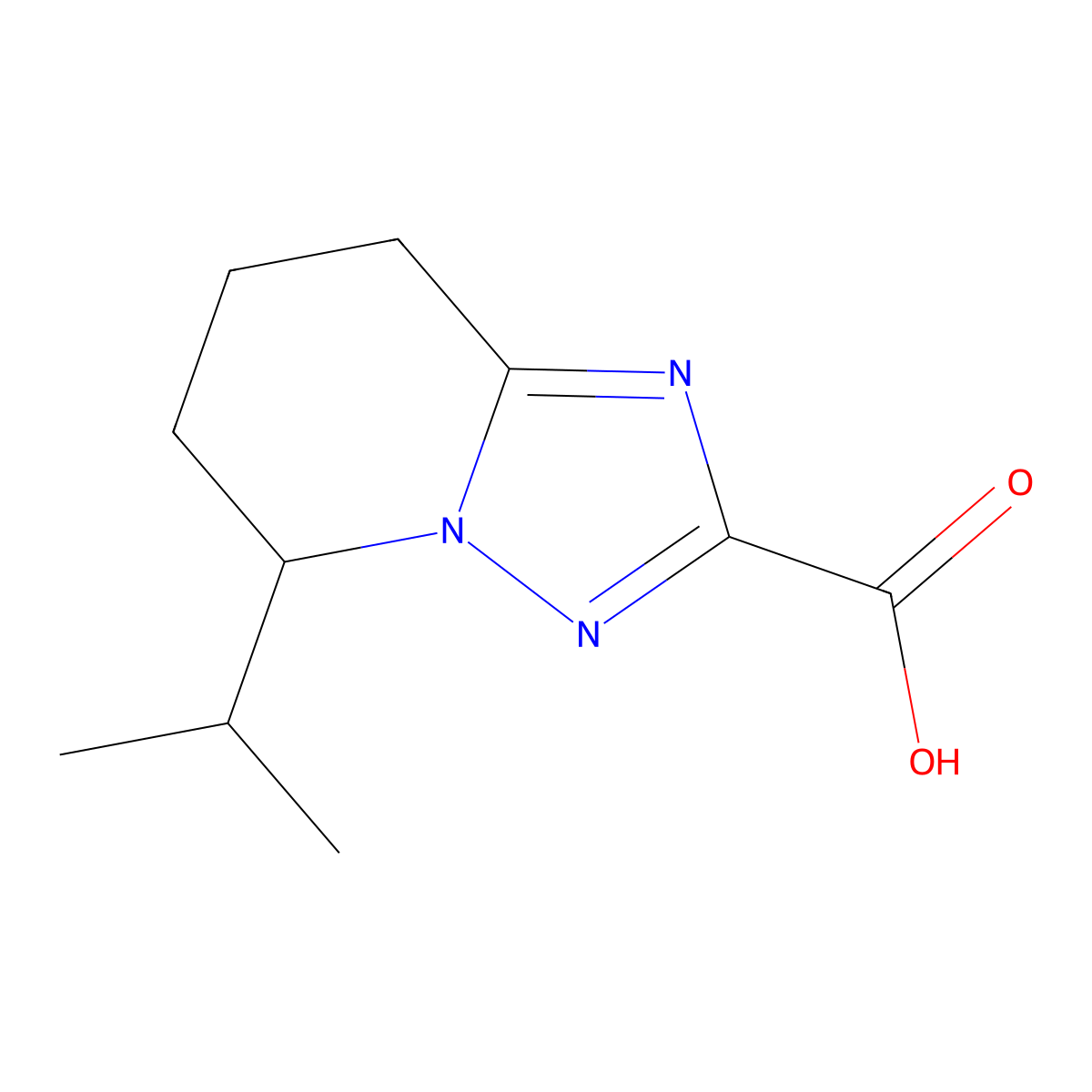 5-Isopropyl-5,6,7,8-tetrahydro-[1,2,4]triazolo[1,5-A]pyridine-2-carboxylic acid molecular structure, CAS 2102412-32-6