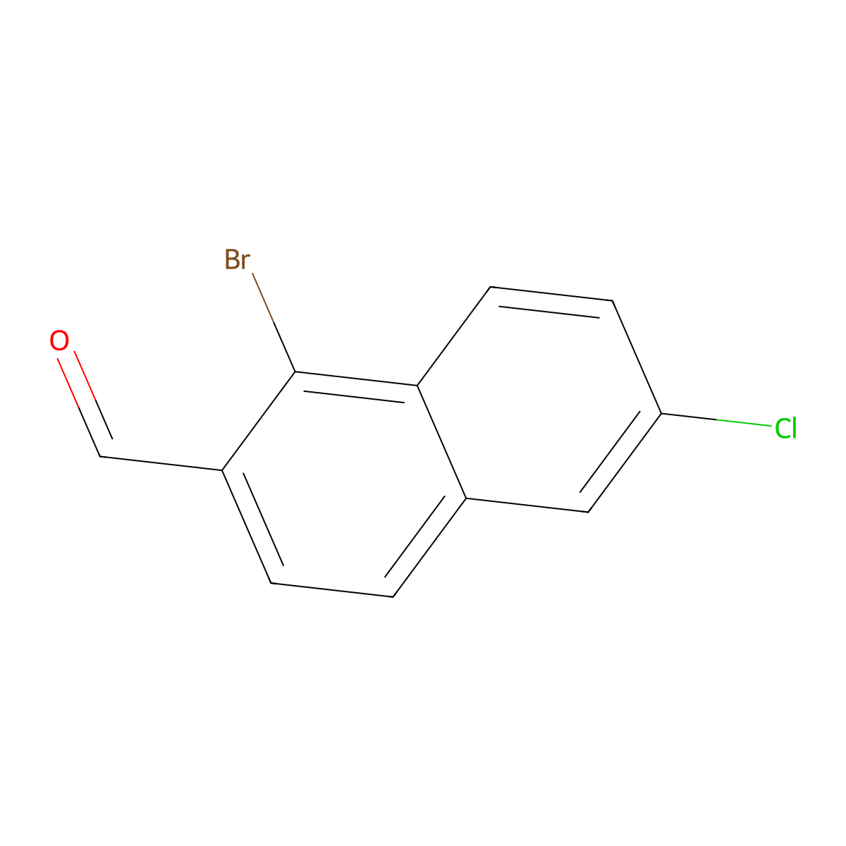 1-Bromo-6-chloro-2-naphthaldehyde molecular structure, CAS 2102412-49-5