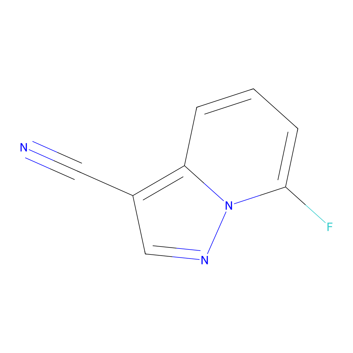 7-Fluoropyrazolo[1,5-A]pyridine-3-carbonitrile molecular structure, CAS 2102412-53-1