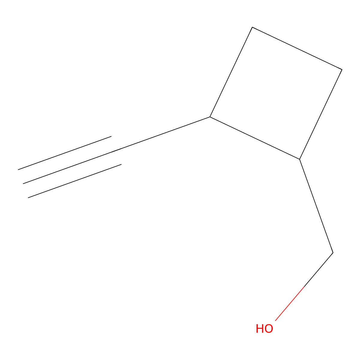 (2-Ethynylcyclobutyl)methanol molecular structure, CAS 2102412-54-2