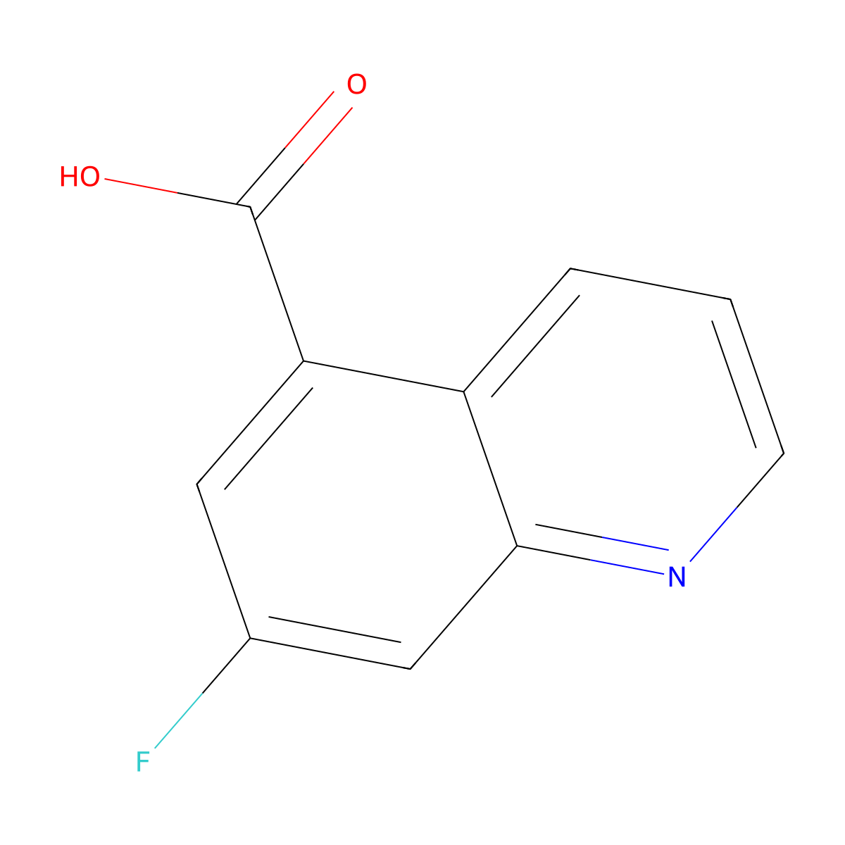 7-Fluoroquinoline-5-carboxylic acid molecular structure, CAS 2102412-56-4
