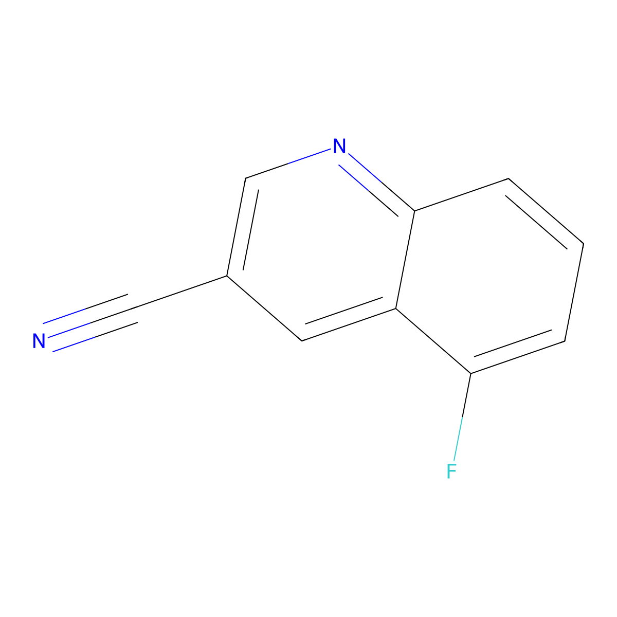 5-Fluoroquinoline-3-carbonitrile molecular structure, CAS 2102412-57-5