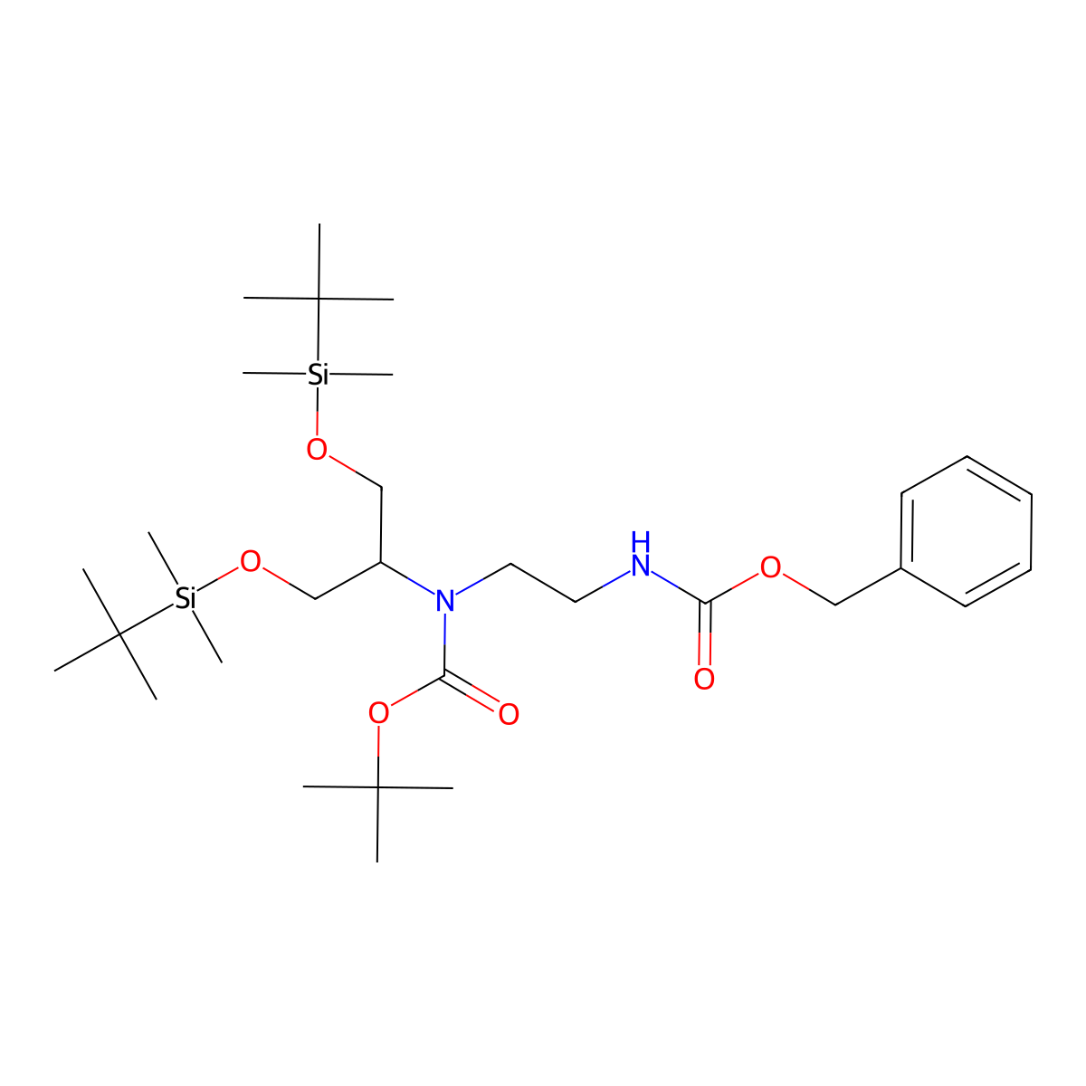 Tert-butyl (2-(((benzyloxy)carbonyl)amino)ethyl)(2,2,3,3,9,9,10,10-octamethyl-4,8-dioxa-3,9-disilaundecan-6-yl)carbamate molecular structure, CAS 2102412-60-0