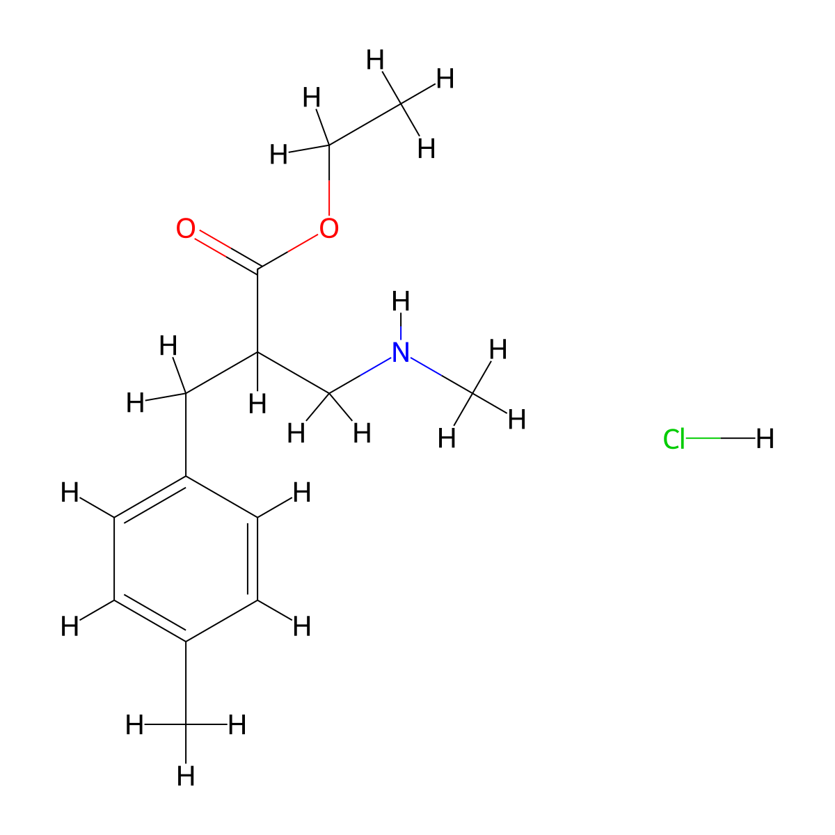 Ethyl 2-methylaminomethyl-3-P-tolyl-propionate hcl molecular structure, CAS 2102412-67-7