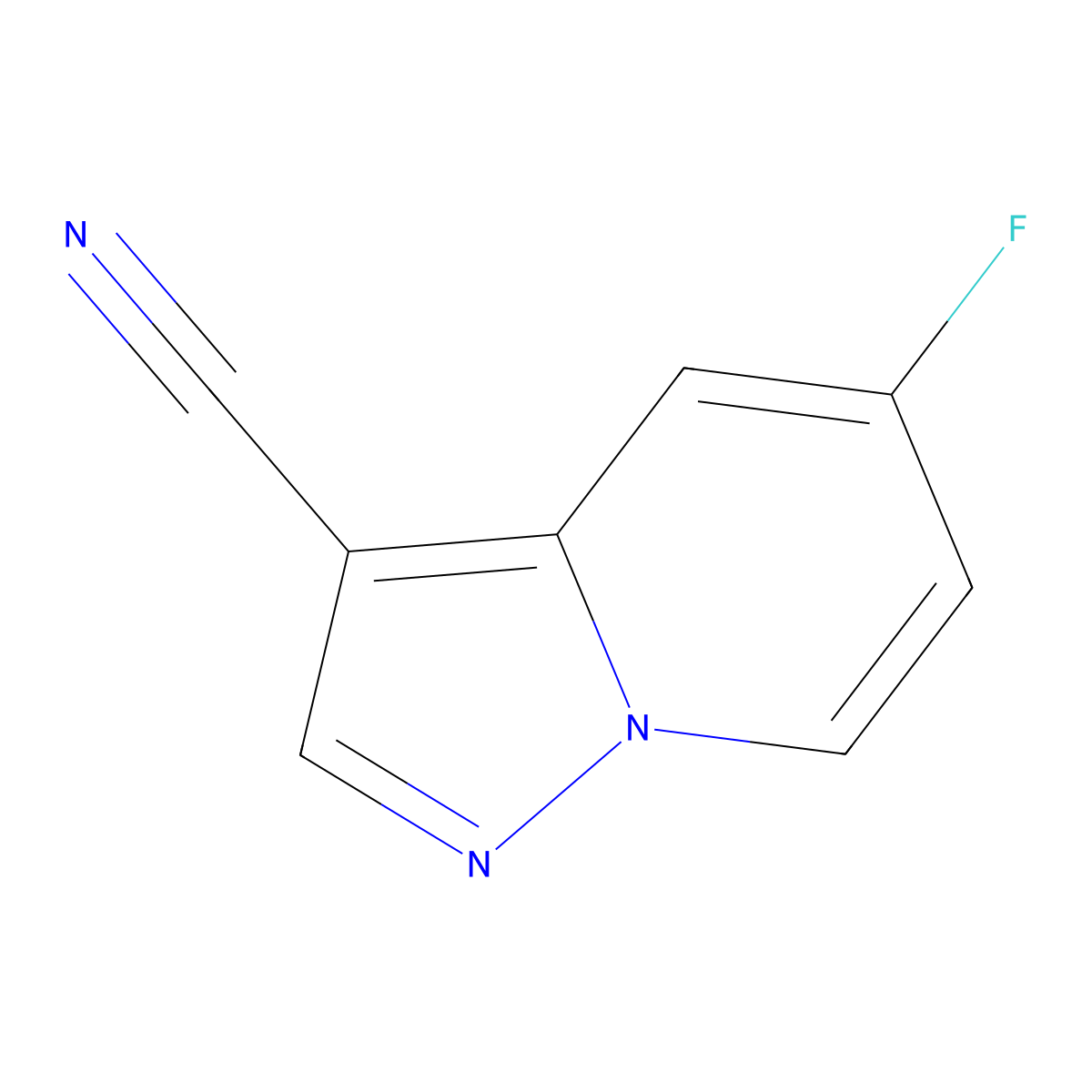 5-Fluoropyrazolo[1,5-A]pyridine-3-carbonitrile molecular structure, CAS 2102412-72-4