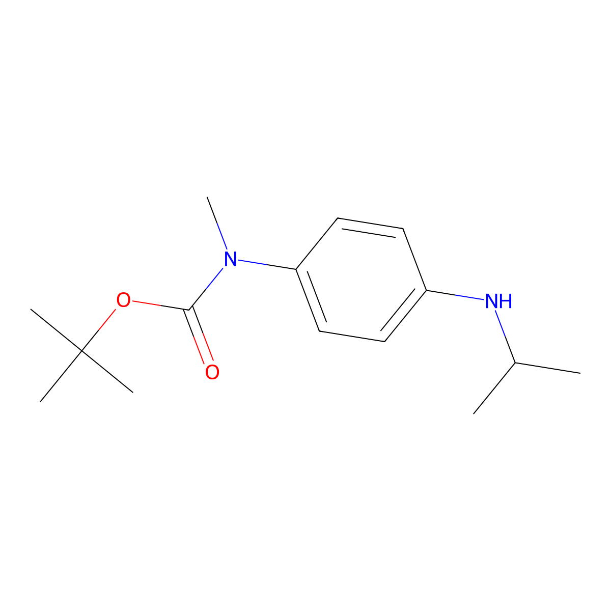Tert-butyl 4-(isopropylamino)phenyl(methyl)carbamate molecular structure, CAS 2102412-75-7