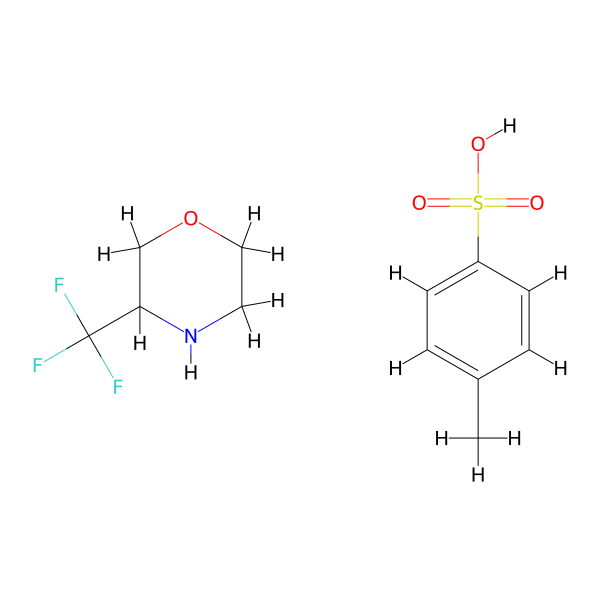 3-(Trifluoromethyl)morpholine 4-methylbenzenesulfonate molecular structure, CAS 2102412-91-7
