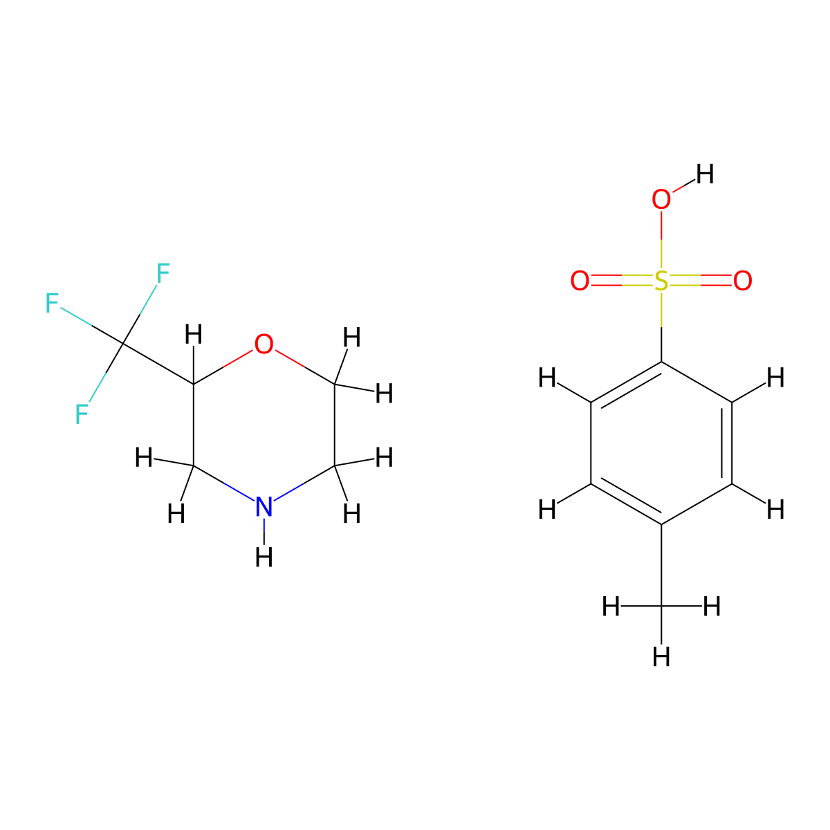 2-(Trifluoromethyl)morpholine 4-methylbenzenesulfonate molecular structure, CAS 2102412-94-0
