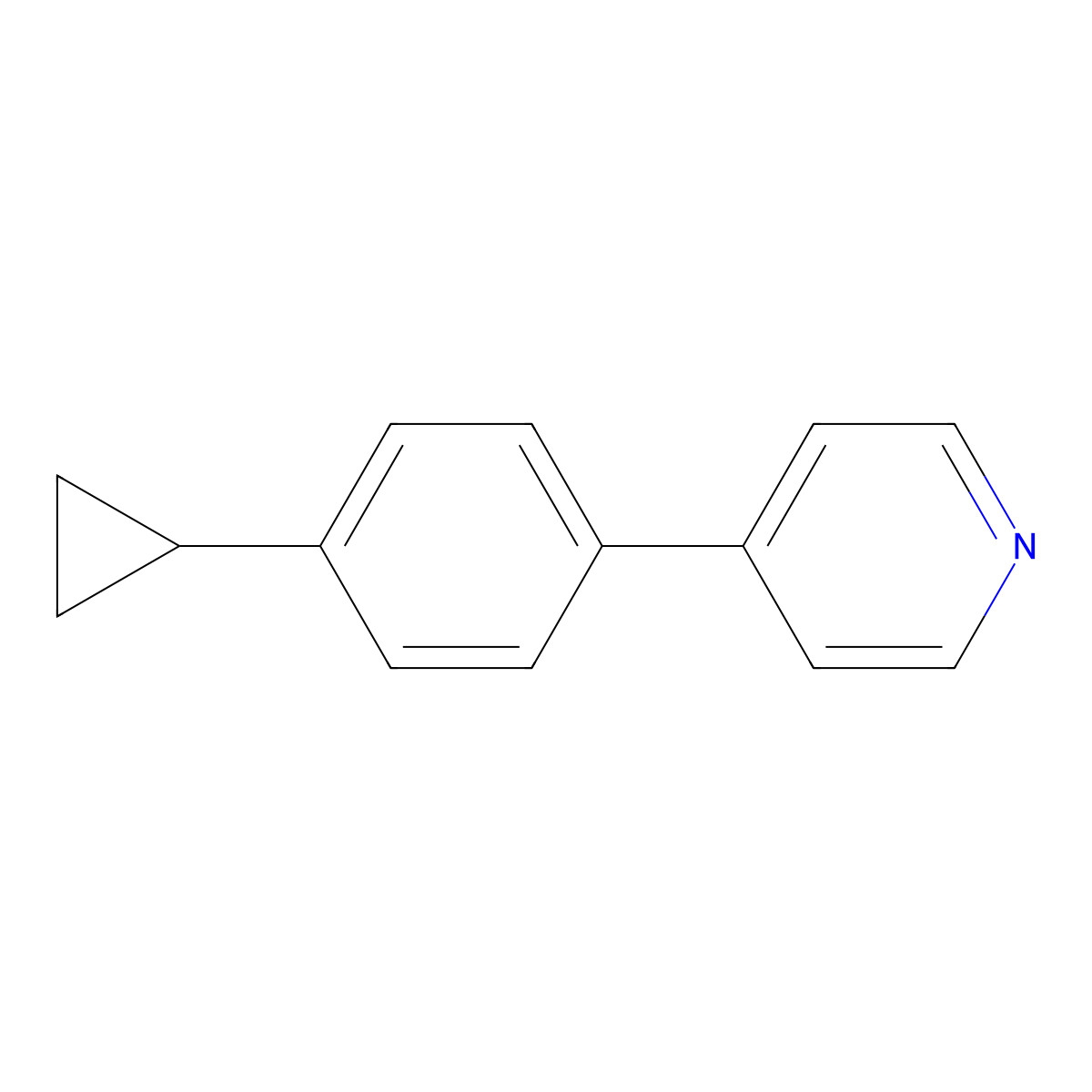 4-(4-Cyclopropylphenyl)pyridine molecular structure, CAS 2102413-16-9