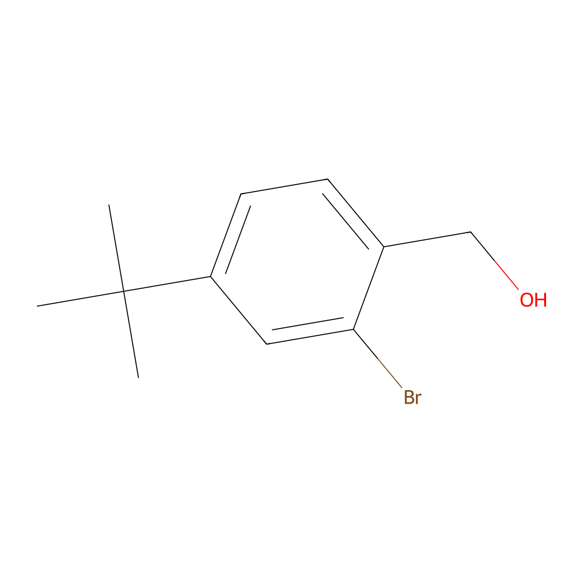 (2-Bromo-4-(tert-butyl)phenyl)methanol molecular structure, CAS 2102418-27-7