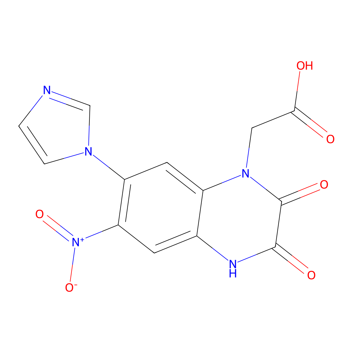 Zonampanel molecular structure, CAS 210245-80-0
