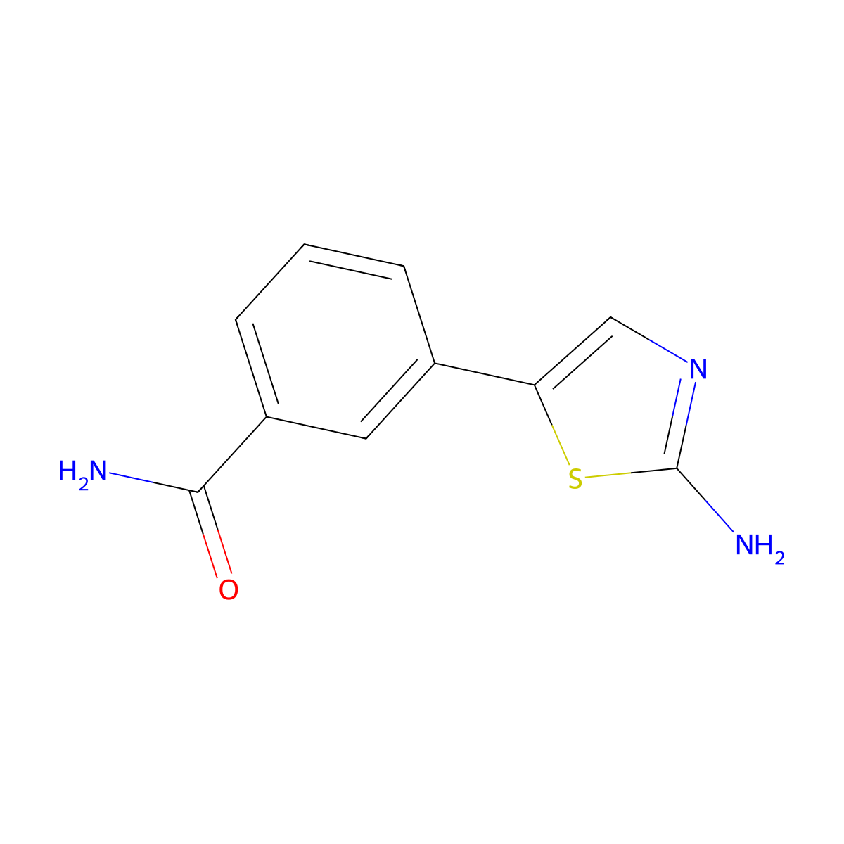 3-(2-Amino-5-thiazolyl)benzamide molecular structure, CAS 2102500-27-4