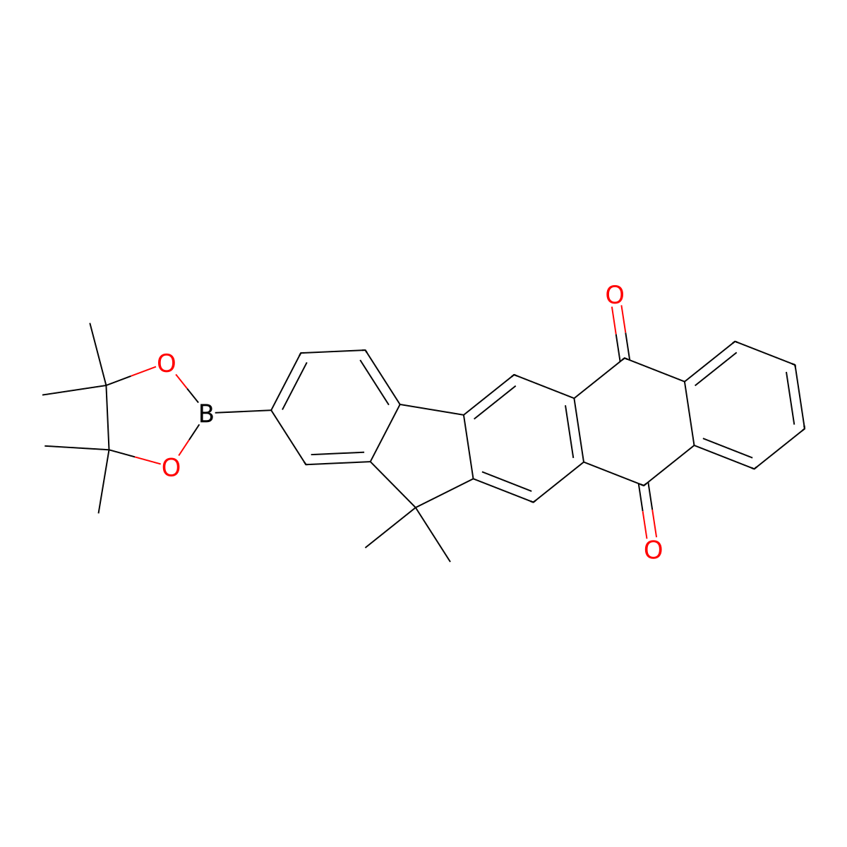 13,13-Dimethyl-2-(4,4,5,5-tetramethyl-1,3,2-dioxaborolan-2-YL)-6H-indeno[1,2-B]anthracene-6,11(13H)-dione molecular structure, CAS 2102534-53-0