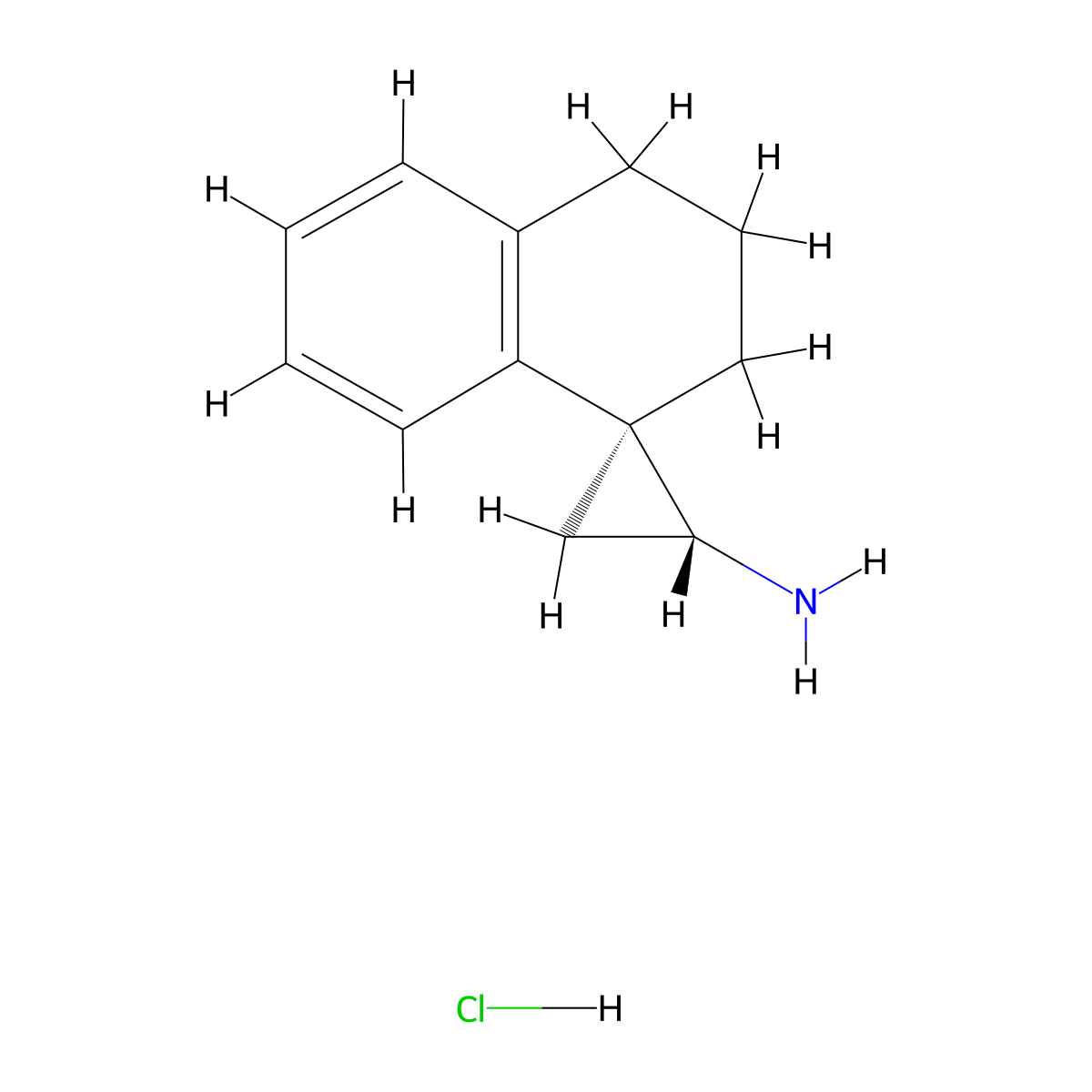 rac-(1R,3S)-3',4'-dihydro-2'H-spiro(cyclopropane-1,1'-naphthalene)-3-amine hydrochloride molecular structure, CAS 2102606-66-4