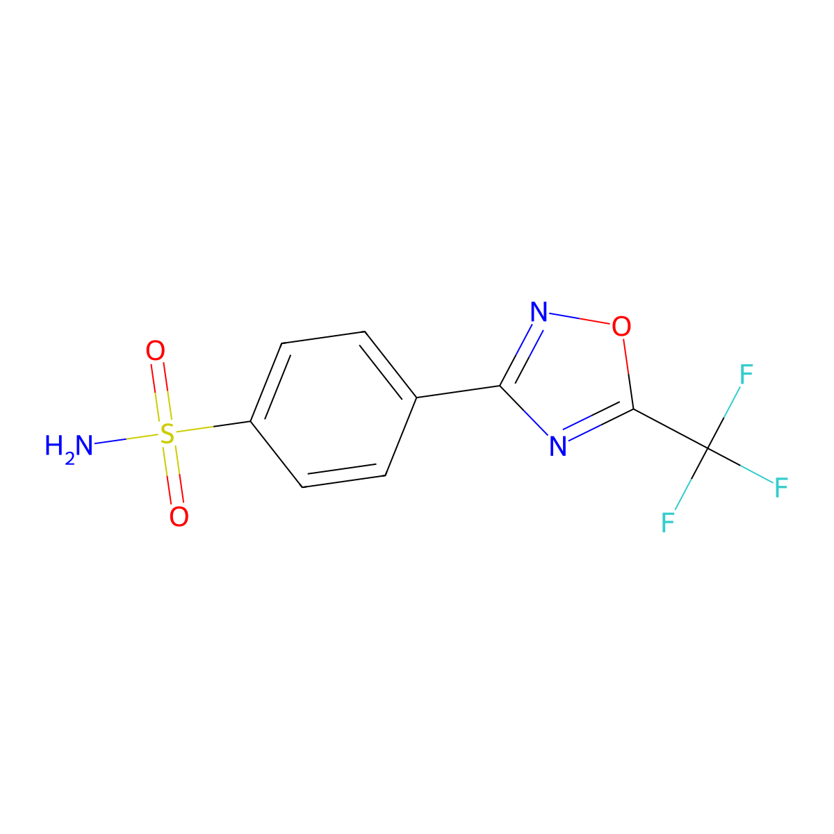 4-[5-(Trifluoromethyl)-1,2,4-oxadiazol-3-yl]benzene-1-sulfonamide molecular structure, CAS 2102631-37-6