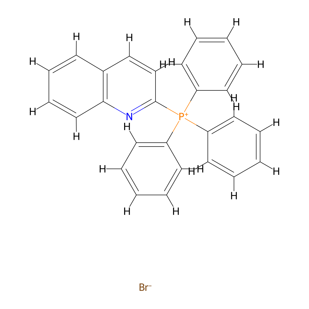 Triphenyl(quinolin-2-yl)phosphanium bromide molecular structure, CAS 2102902-01-0