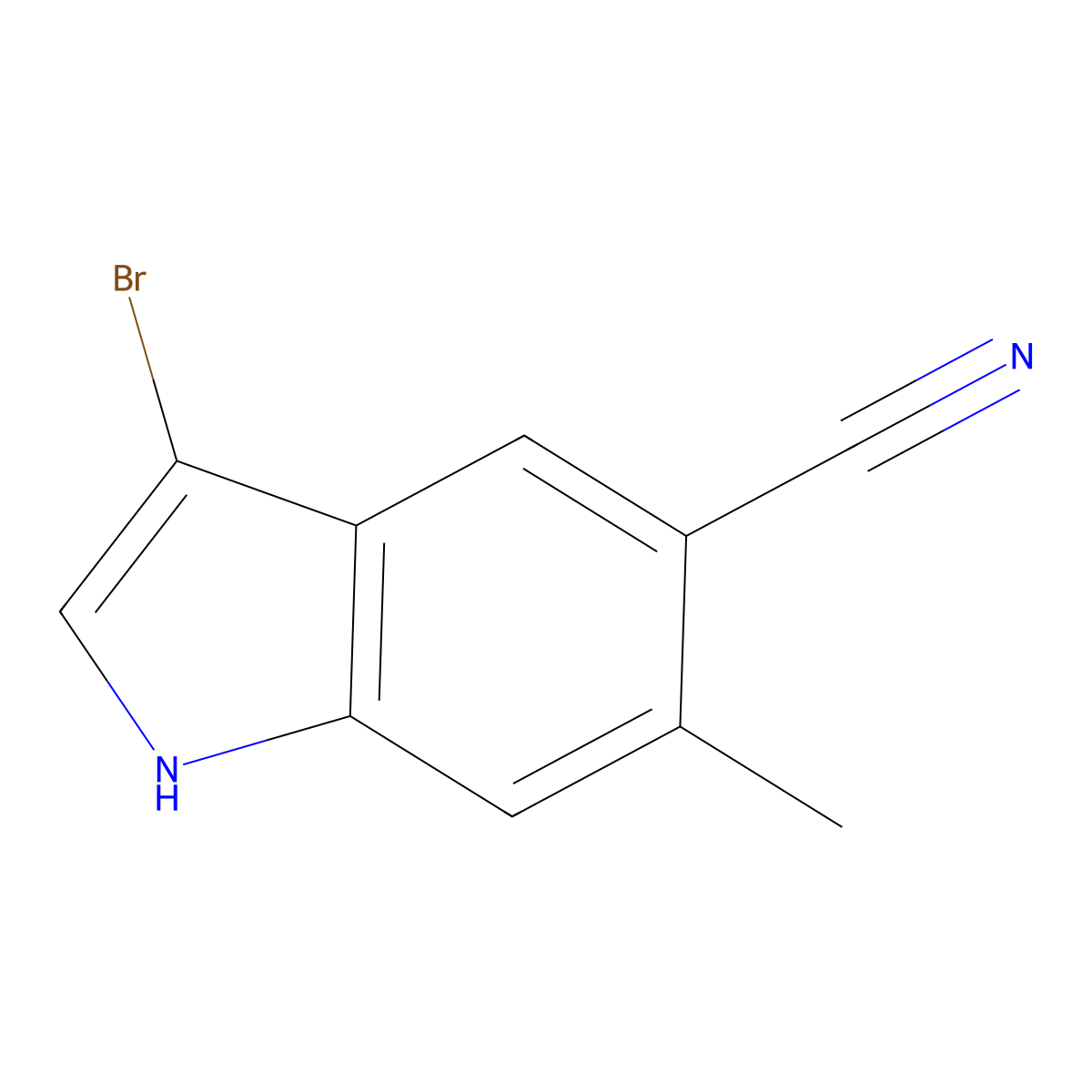 3-broMo-6-Methyl-1H-indole-5-carbonitrile molecular structure, CAS 2102934-04-1