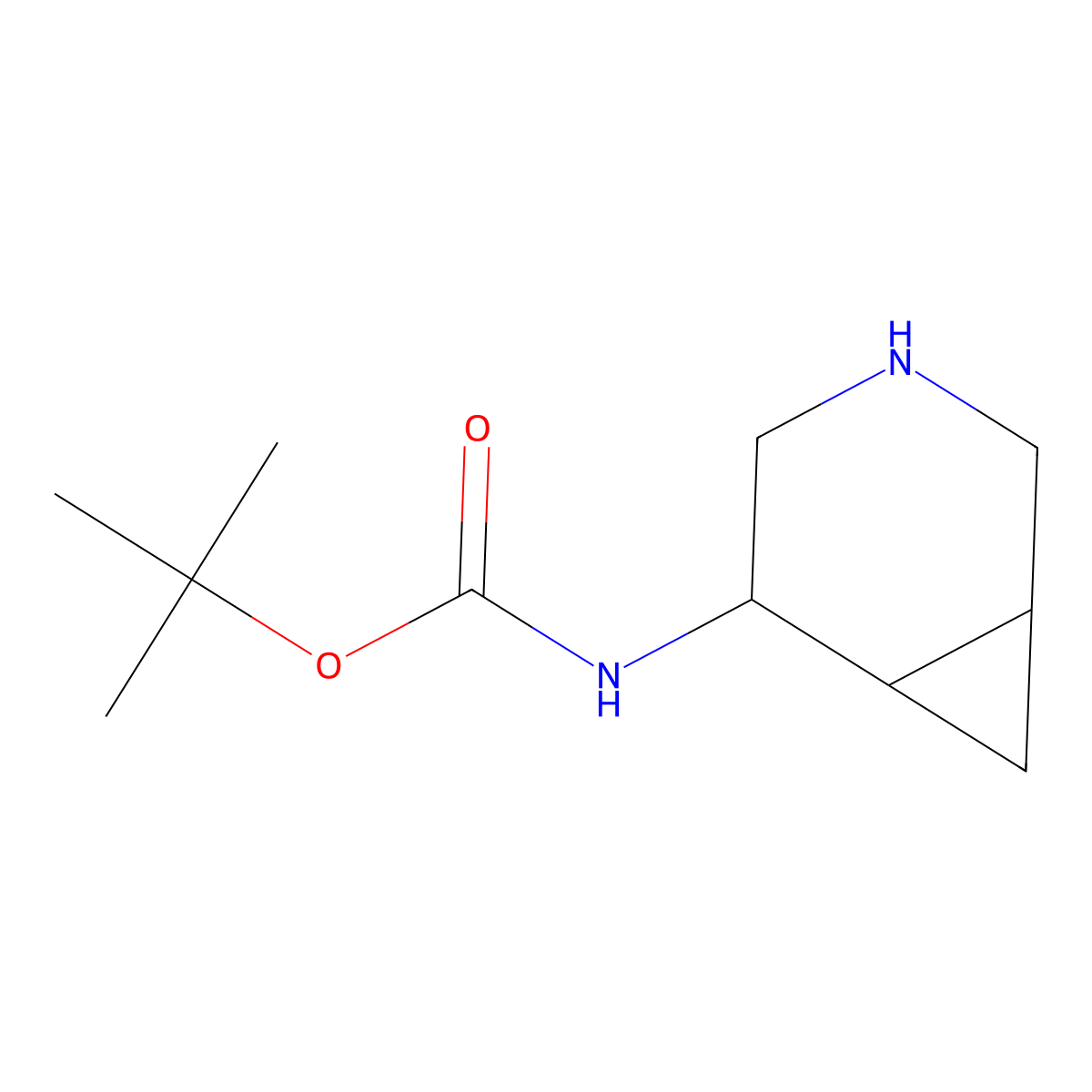 tert-butyl N-(3-azabicyclo[4.1.0]heptan-5-yl)carbamate molecular structure, CAS 2102973-67-9