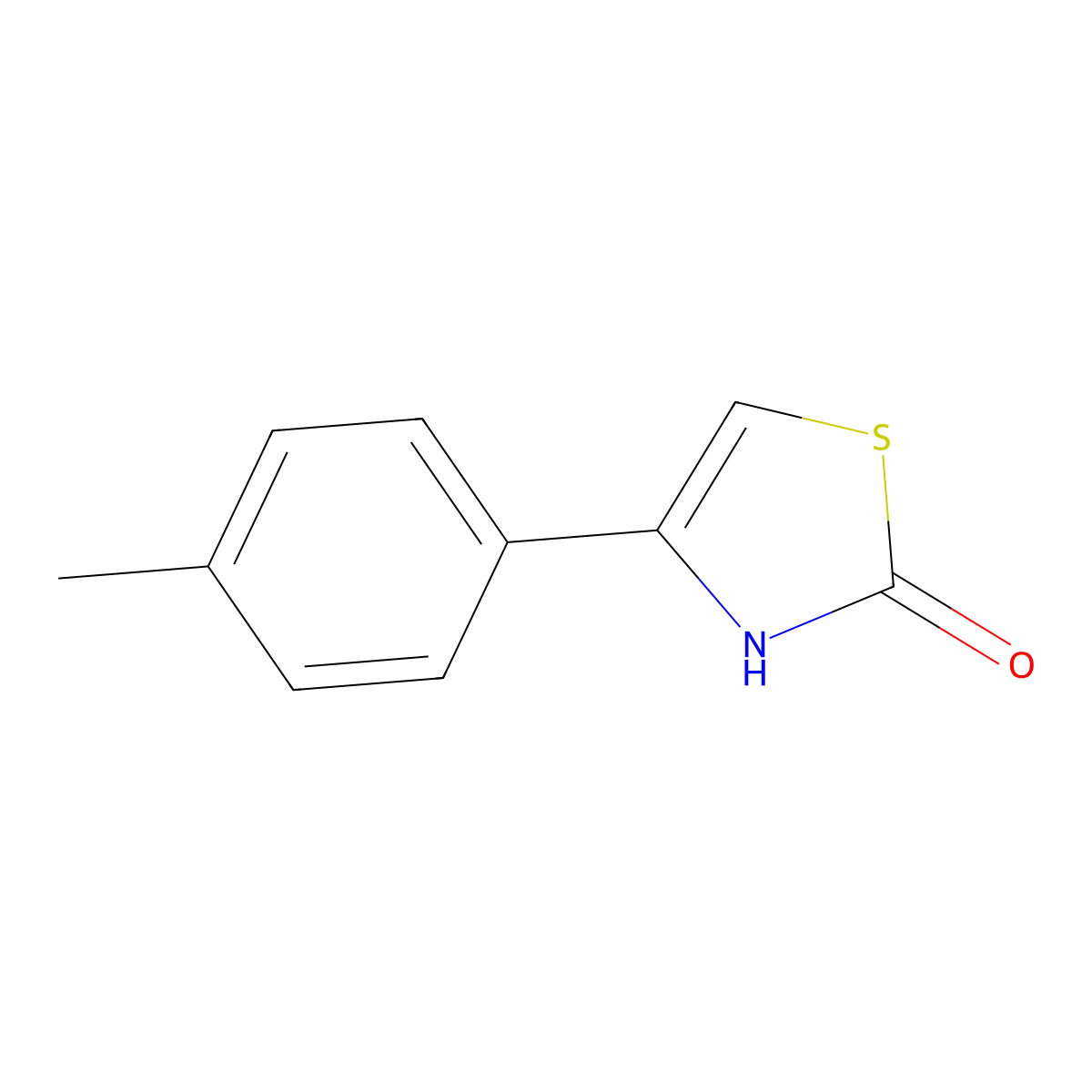 4-(4-Methylphenyl)-2,3-dihydro-1,3-thiazol-2-one molecular structure, CAS 2103-90-4