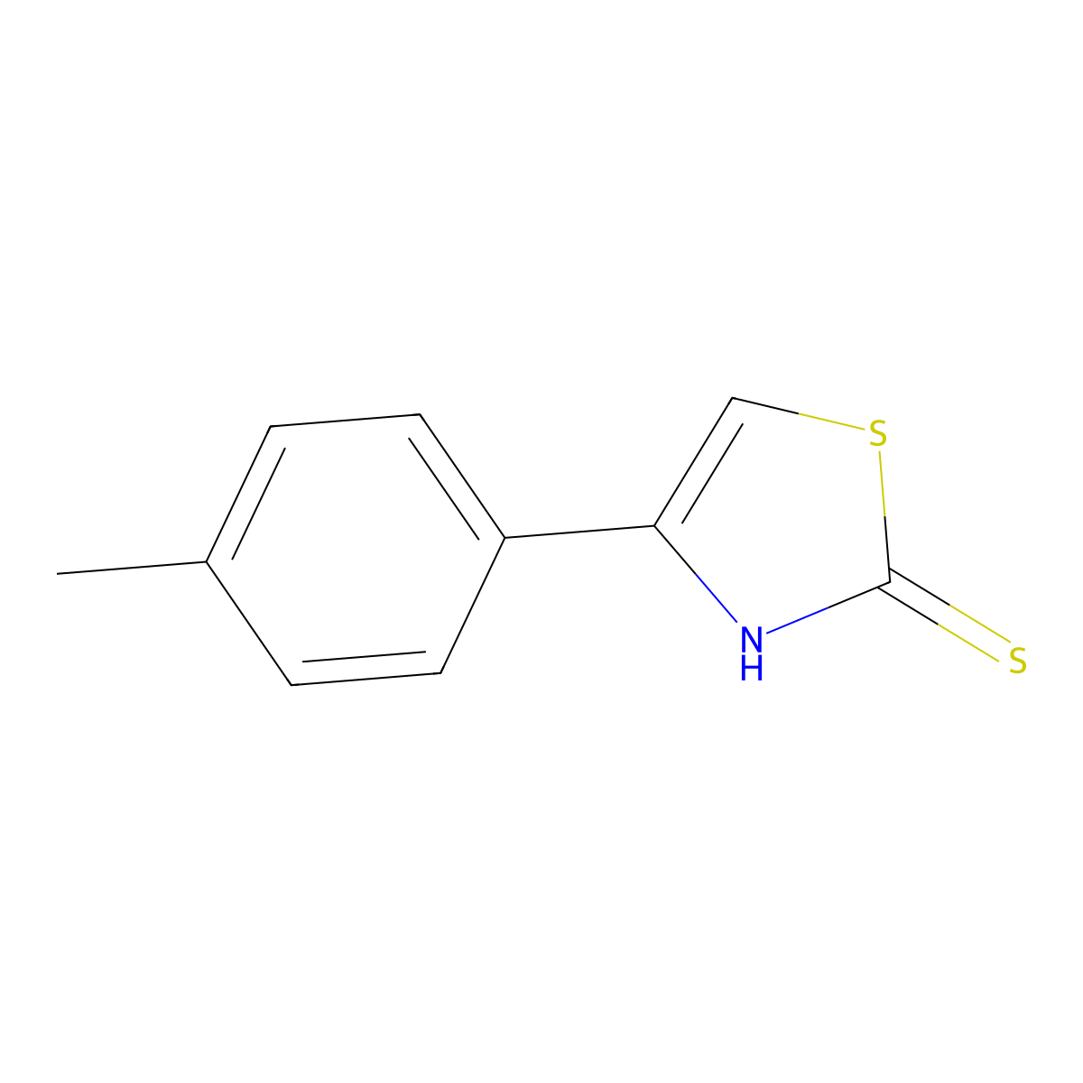 4-(4-Methylphenyl)-1,3-thiazole-2-thiol molecular structure, CAS 2103-92-6