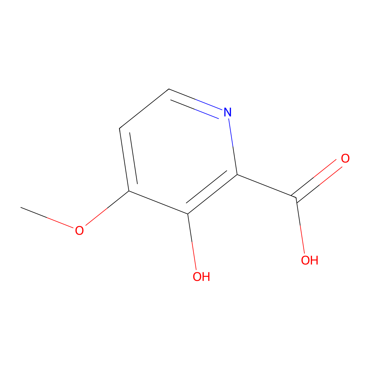 3-Hydroxy-4-methoxypyridine-2-carboxylic acid molecular structure, CAS 210300-09-7
