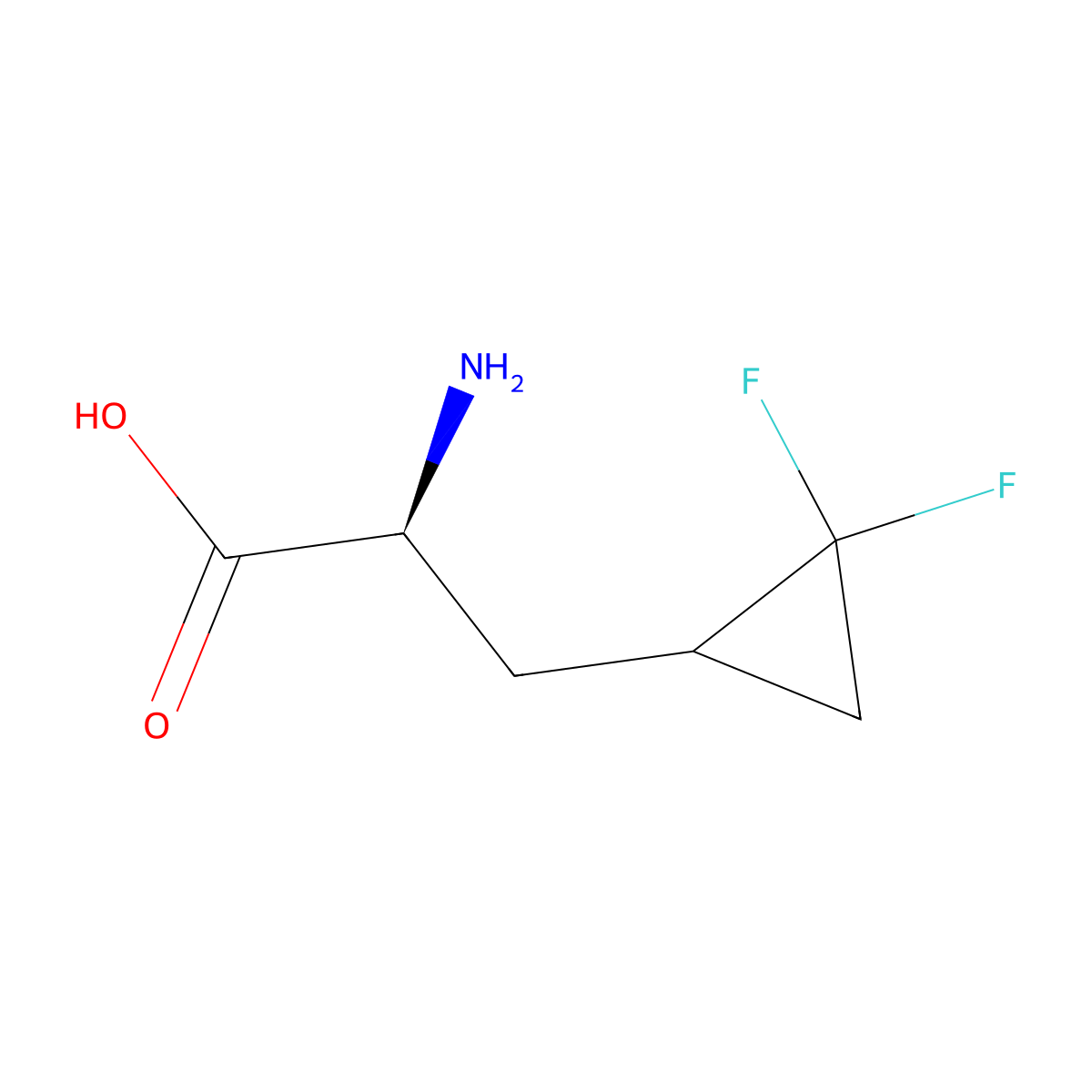 (2S)-2-amino-3-(2,2-difluorocyclopropyl)propanoic acid molecular structure, CAS 2103012-75-3