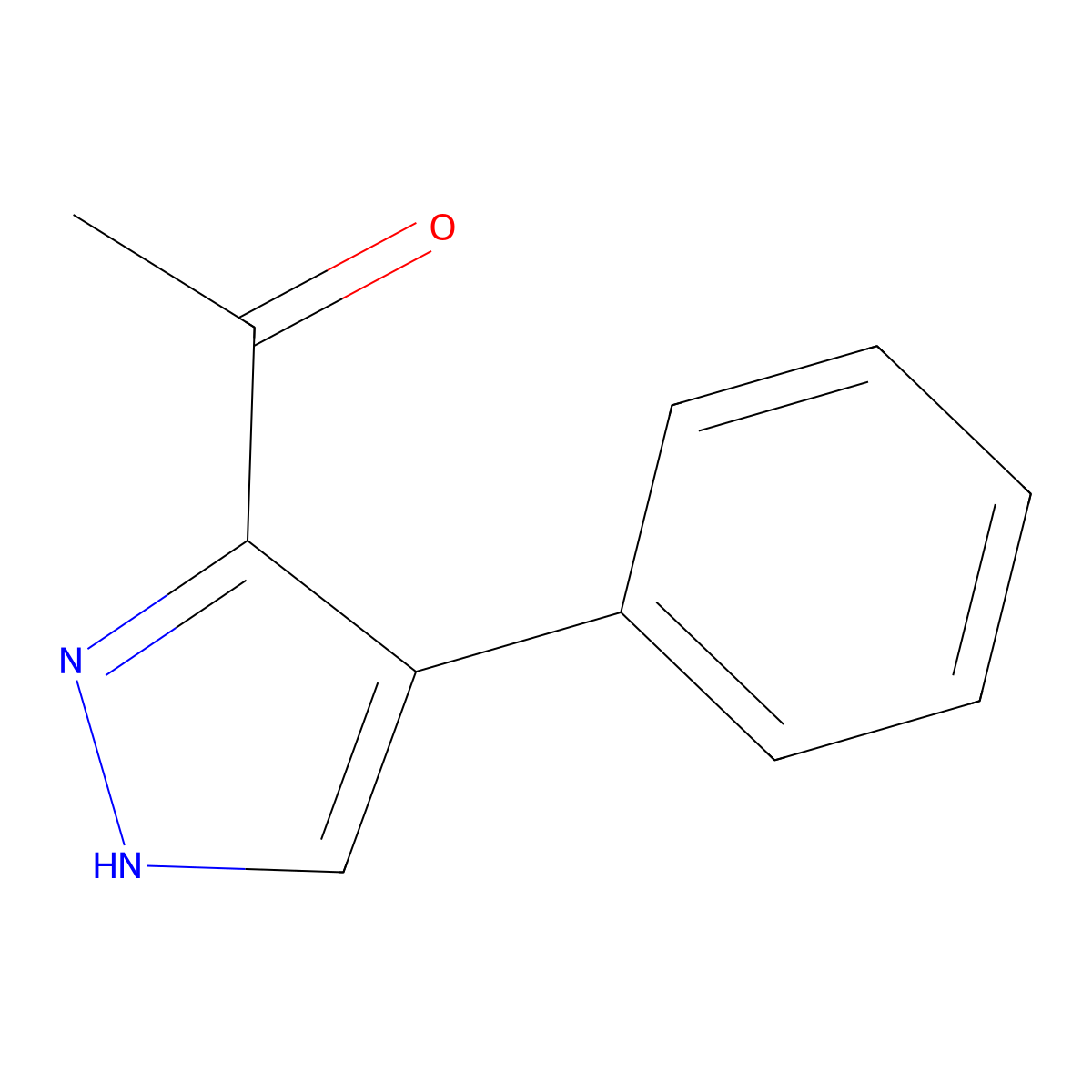 1-(4-Phenyl-1H-pyrazol-3-yl)ethanone molecular structure, CAS 21031-25-4