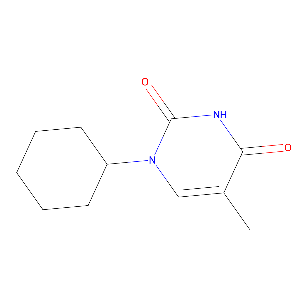 1-Cyclohexylthymine molecular structure, CAS 21031-74-3