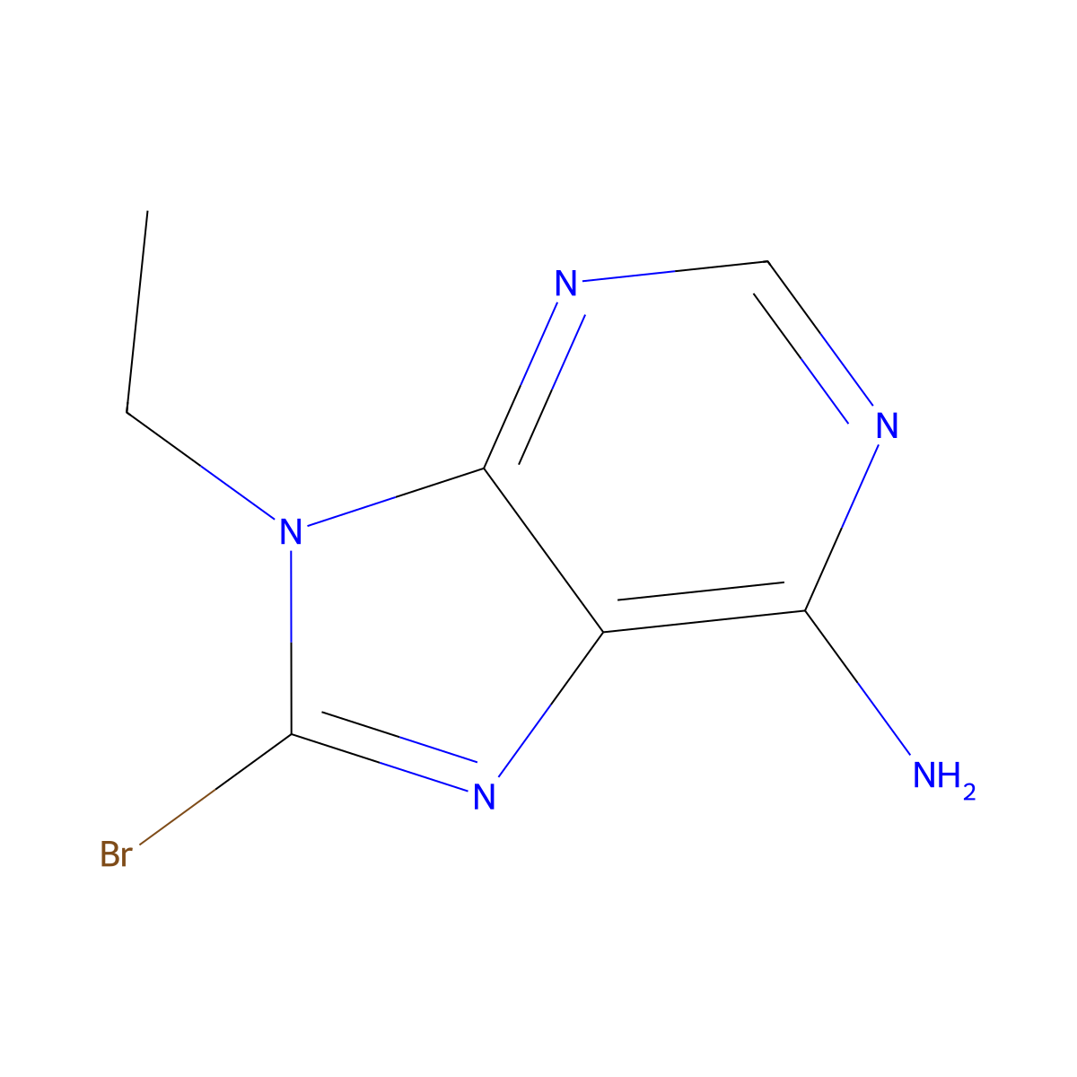 8-Bromo-9-ethyladenine molecular structure, CAS 21031-79-8