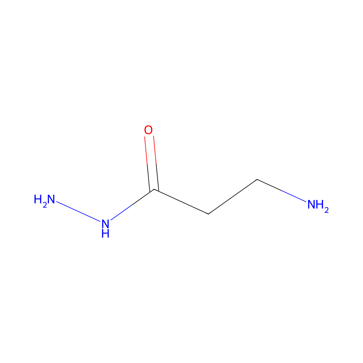 3-Aminopropanehydrazide molecular structure, CAS 21032-84-8