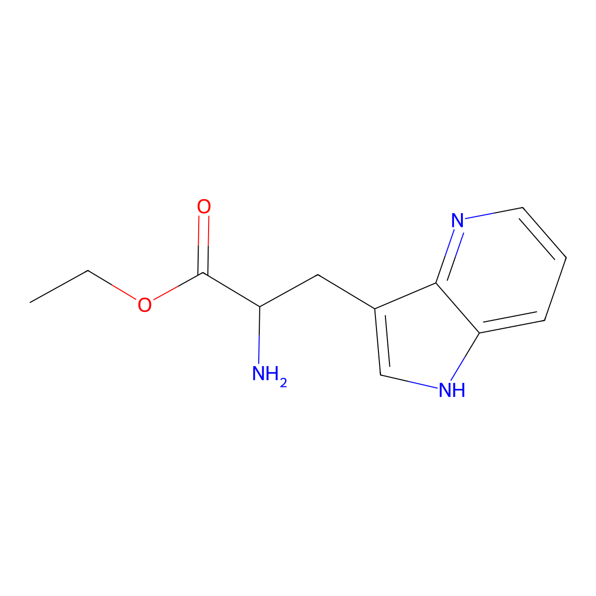 ethyl 2-amino-3-{1H-pyrrolo[3,2-b]pyridin-3-yl}propanoate molecular structure, CAS 2103205-32-7