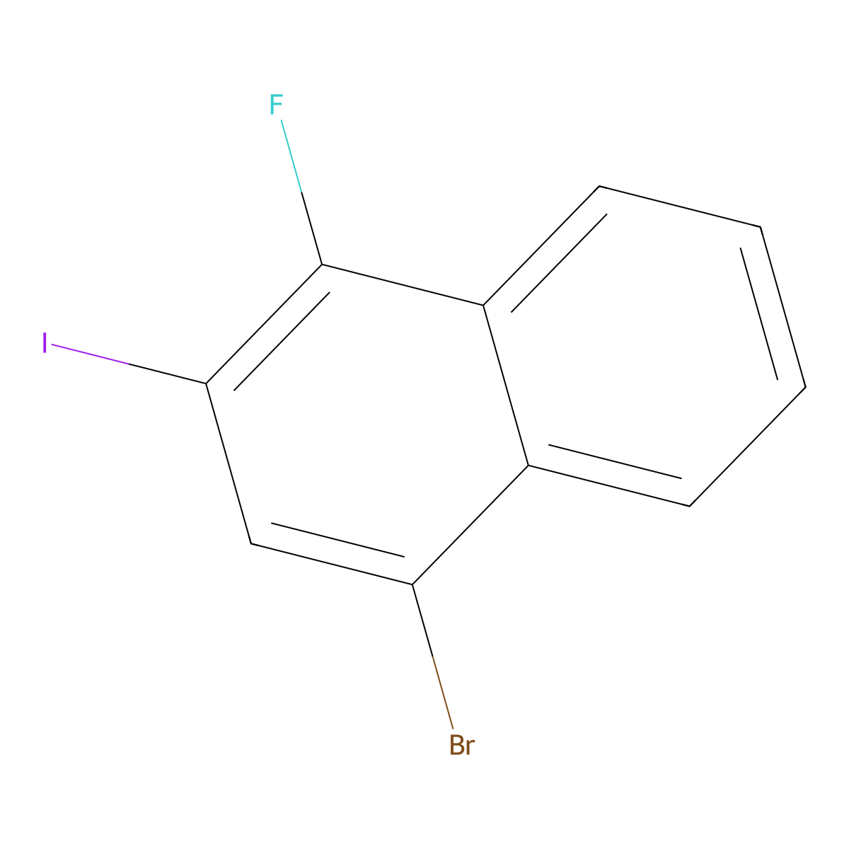 4-Bromo-1-fluoro-2-iodonaphthalene molecular structure, CAS 2103228-86-8