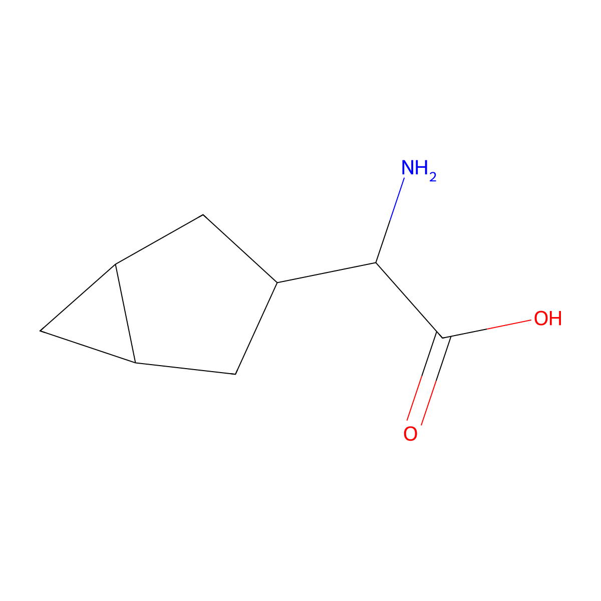 2-Amino-2-{bicyclo[3.1.0]hexan-3-yl}acetic acid molecular structure, CAS 2103251-72-3