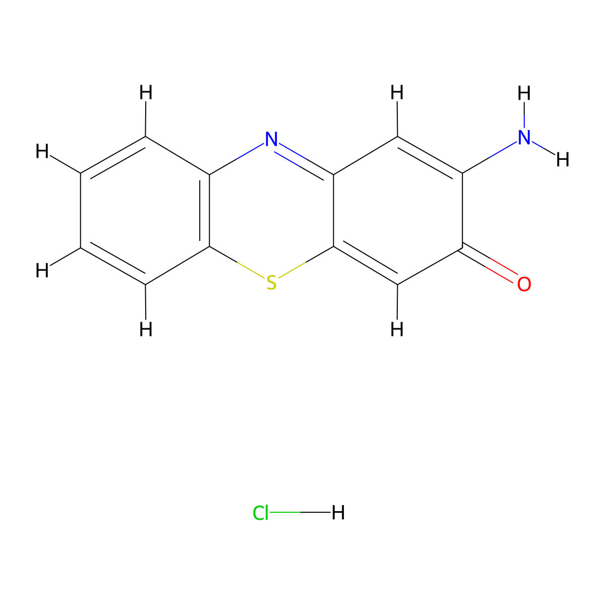 2-Aminophenothiazin-3-one molecular structure, CAS 21033-43-2