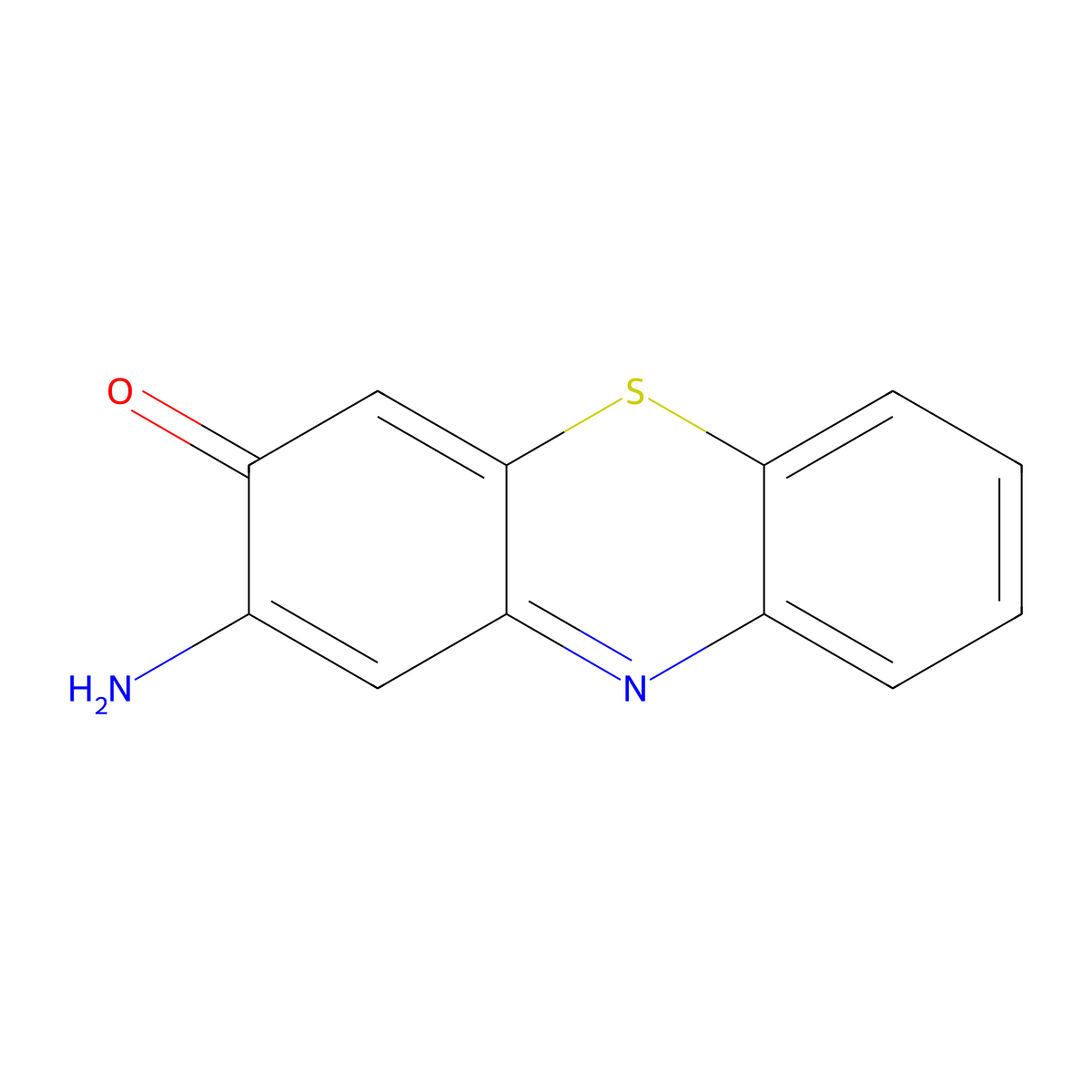 2-amino-3H-phenothiazin-3-one molecular structure, CAS 21033-44-3