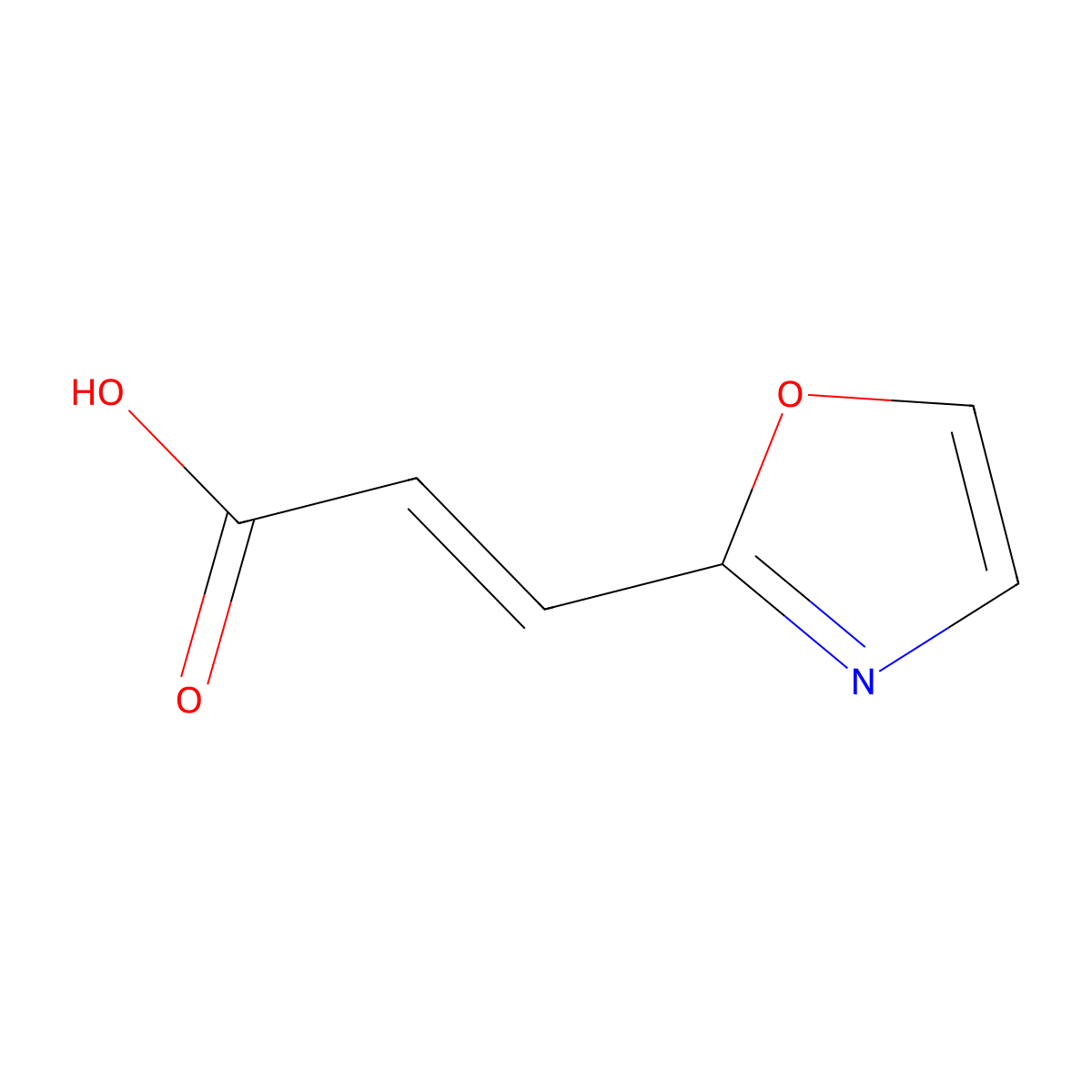 3-(Oxazol-2-yl)acrylic acid molecular structure, CAS 2103322-82-1