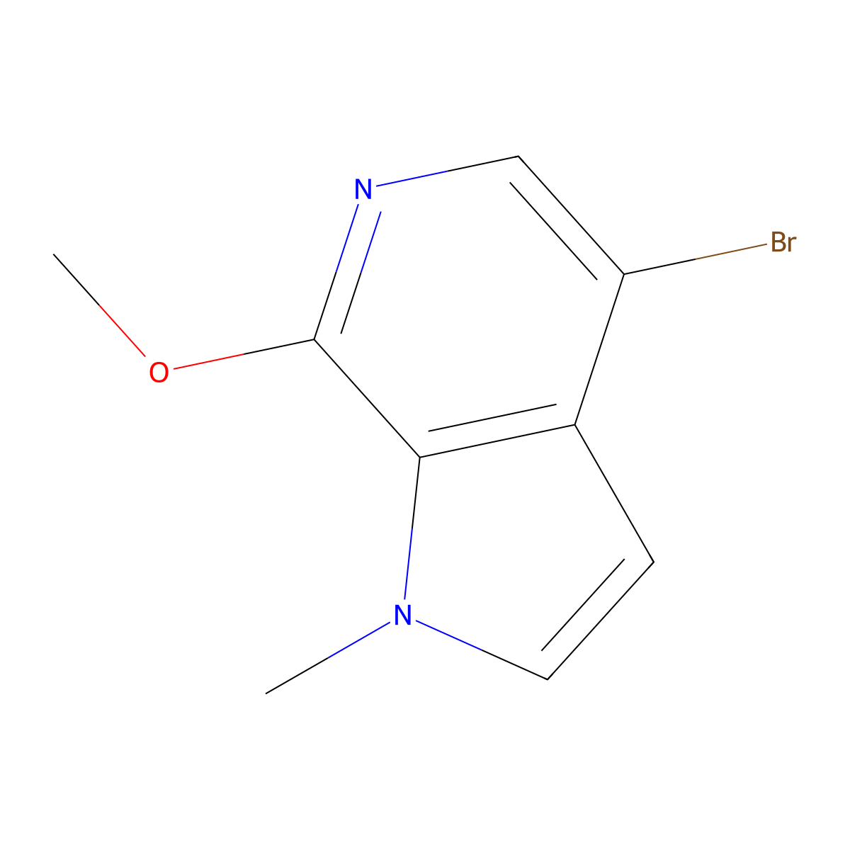 4-bromo-7-methoxy-1-methyl-1H-pyrrolo[2,3-c]pyridine molecular structure, CAS 2103352-52-7
