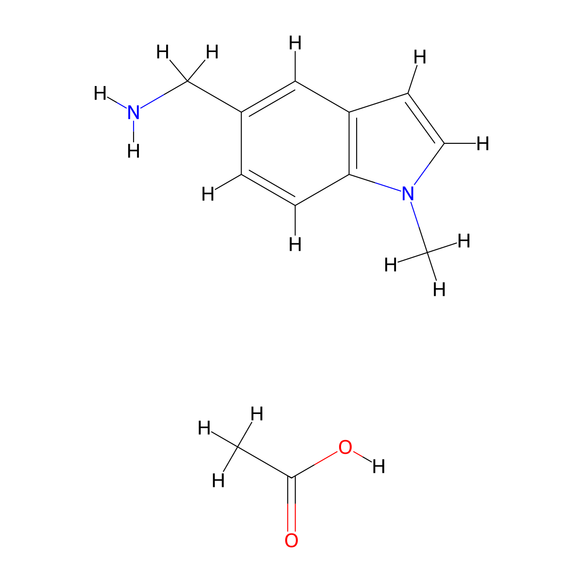 [(1-Methyl-1H-indol-5-yl)methyl]amine acetate molecular structure, CAS 2103397-14-2